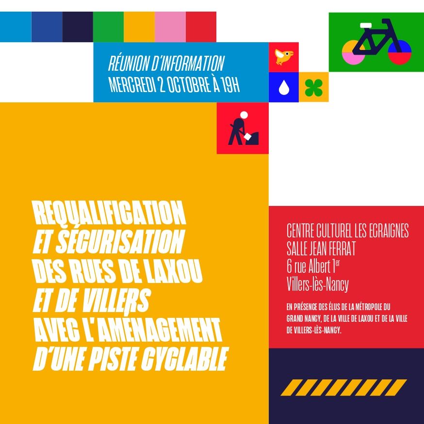 Réunion d'information : Projet de requalification des rues de Laxou et Villers