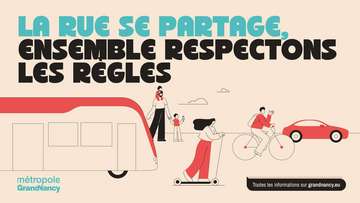 La rue se partage, ensemble respectons les règles La rue se partage, ensemble respectons les règles